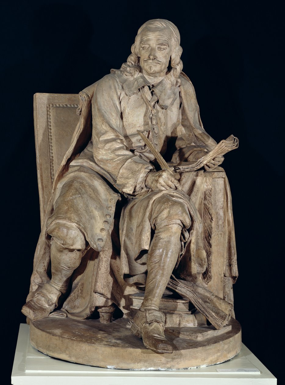 Pierre Corneille (1606-84) Siedzący (terakota) autorstwa Jean Jacques Caffieri
