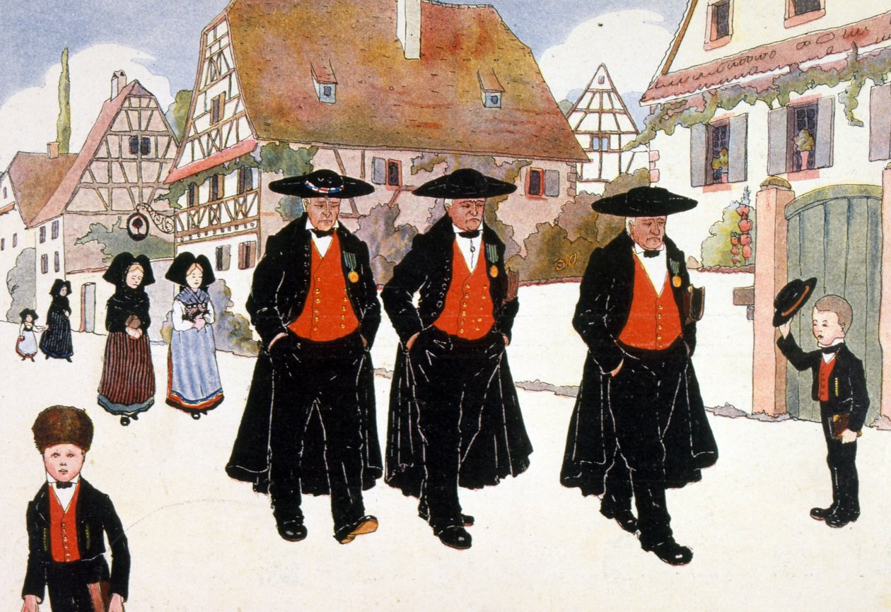 Francuskie obchody powrotu Alzacji do Francji autorstwa Jean Jacques Waltz
