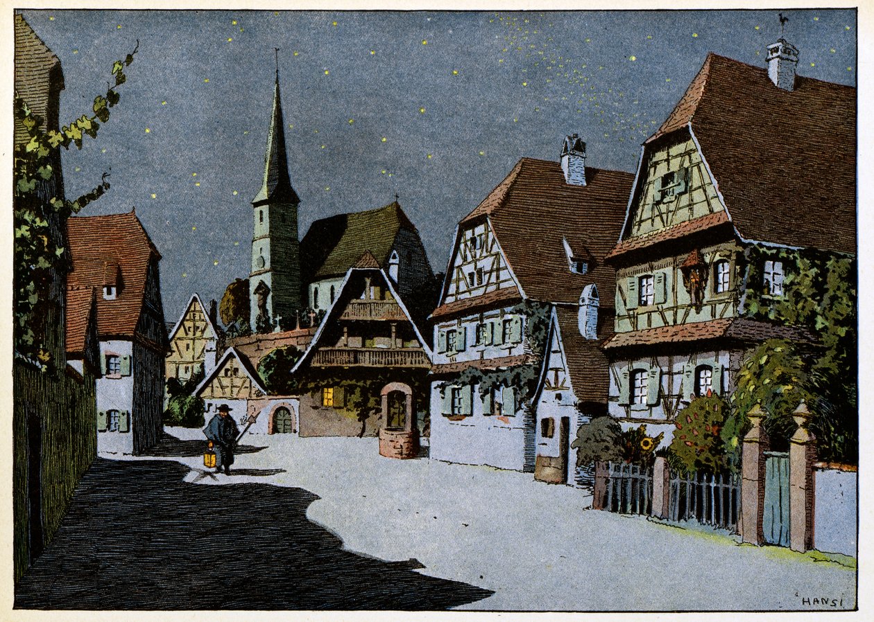 Moja wieś, ci, którzy nie zapominają: Noc autorstwa Jean Jacques (1873 1951) Waltz