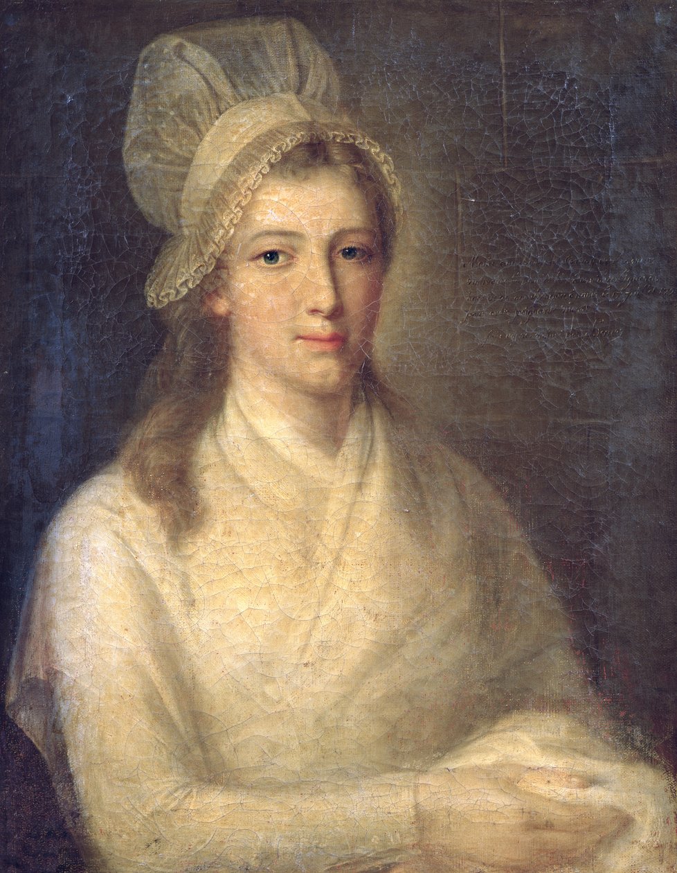 Charlotte Corday (1768-93) (olej na płótnie) autorstwa Jean Jacques Hauer