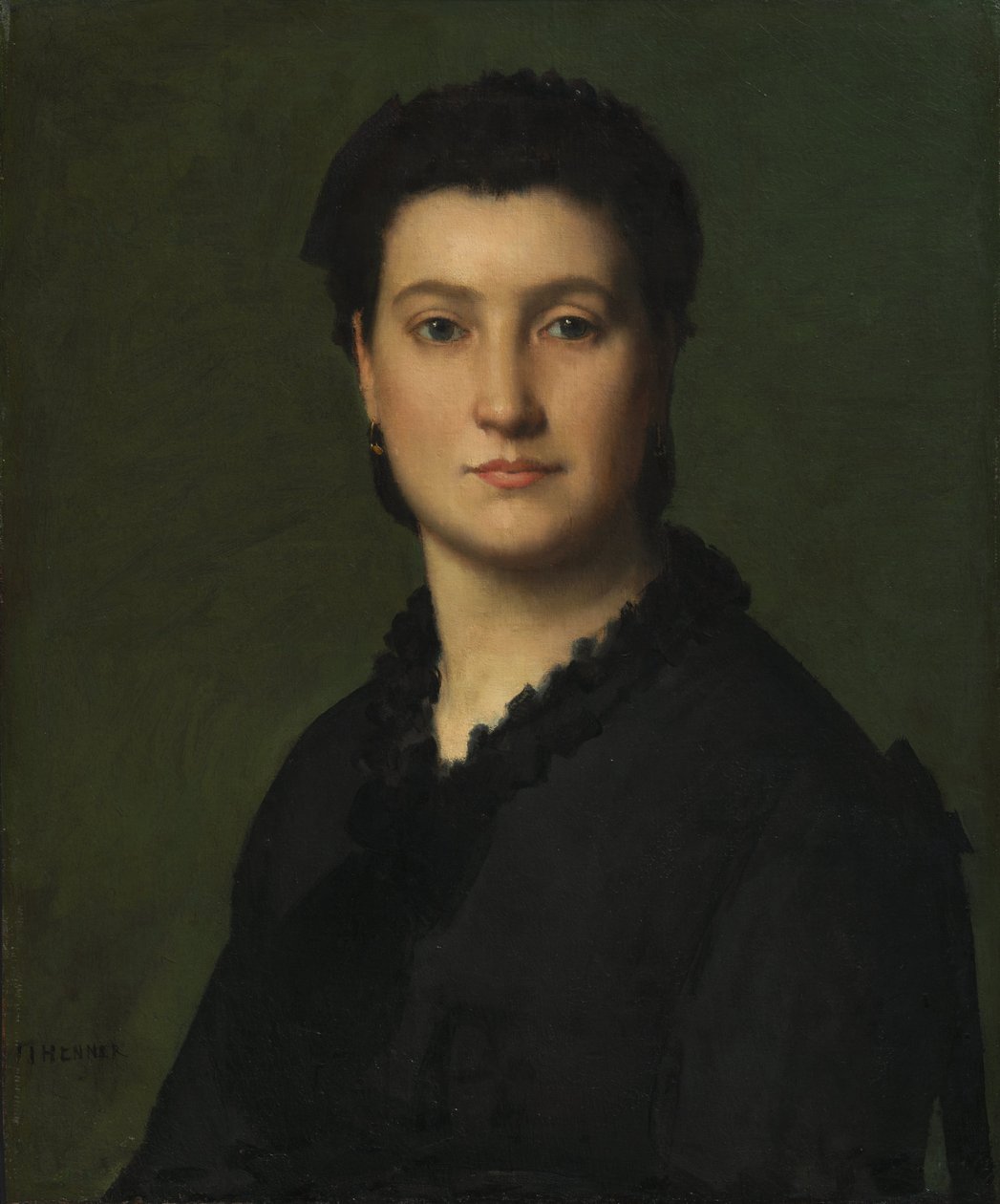 Portret kobiety, ok. 1875-80 (olej na płótnie) autorstwa Jean Jacques Henner