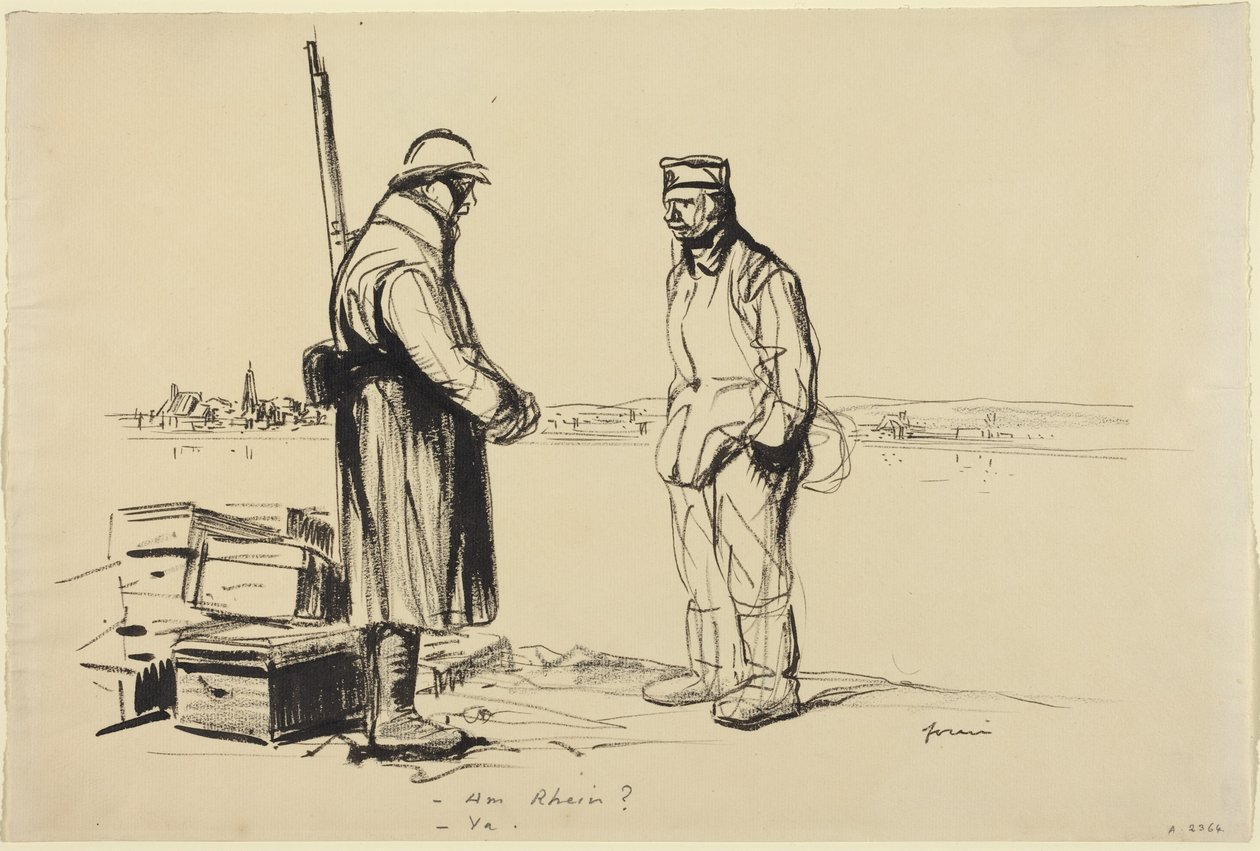 -Am Rhien -Ya., ok. 1918 (tusz na papierze) autorstwa Jean-Louis & Caran D