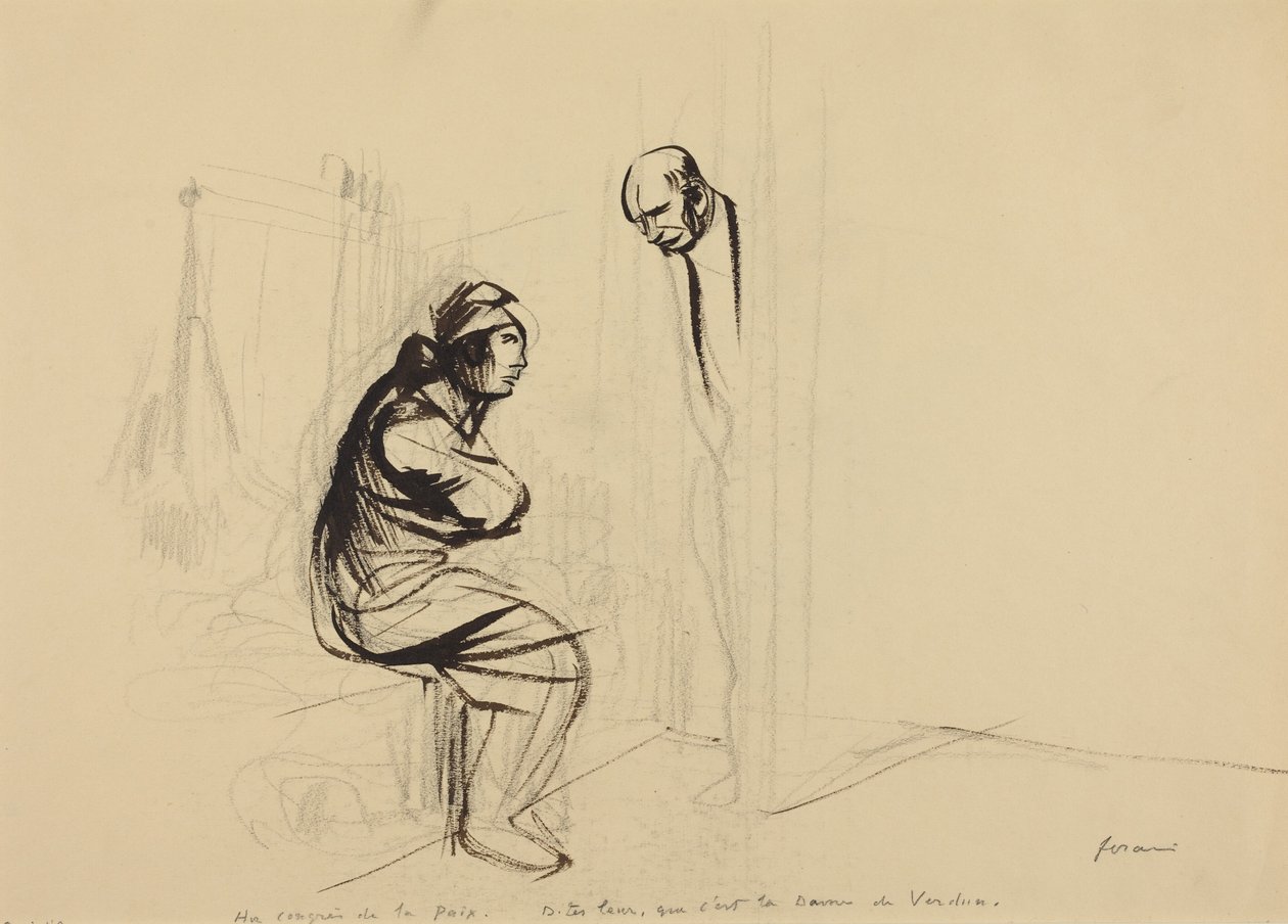 Na Kongresie Pokojowym, ok. 1919 r. (tusz) autorstwa Jean-Louis & Caran D