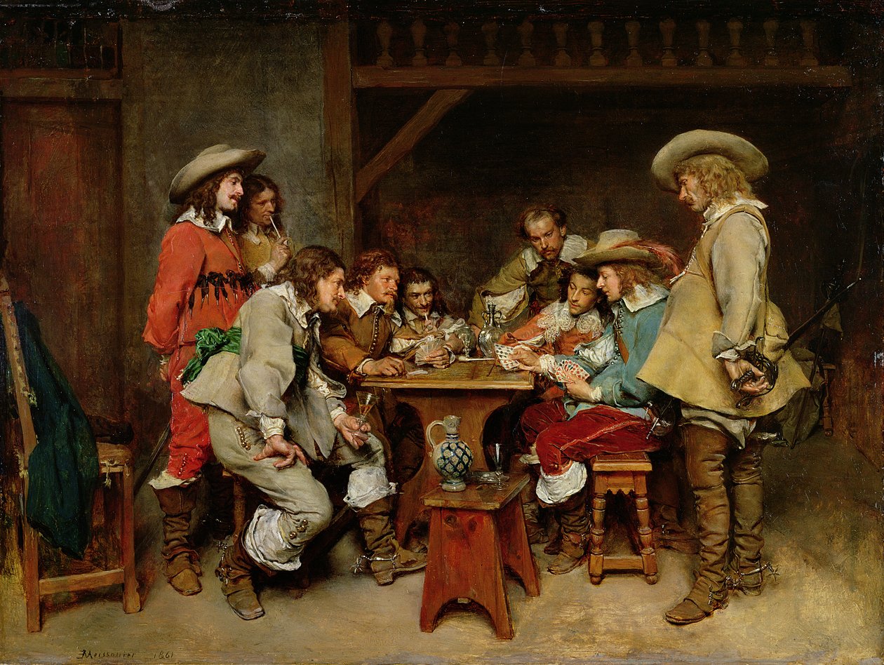 Innocents and Card Sharpers: A Game of Piquet autorstwa Jean Louis Ernest (after) Meissonier