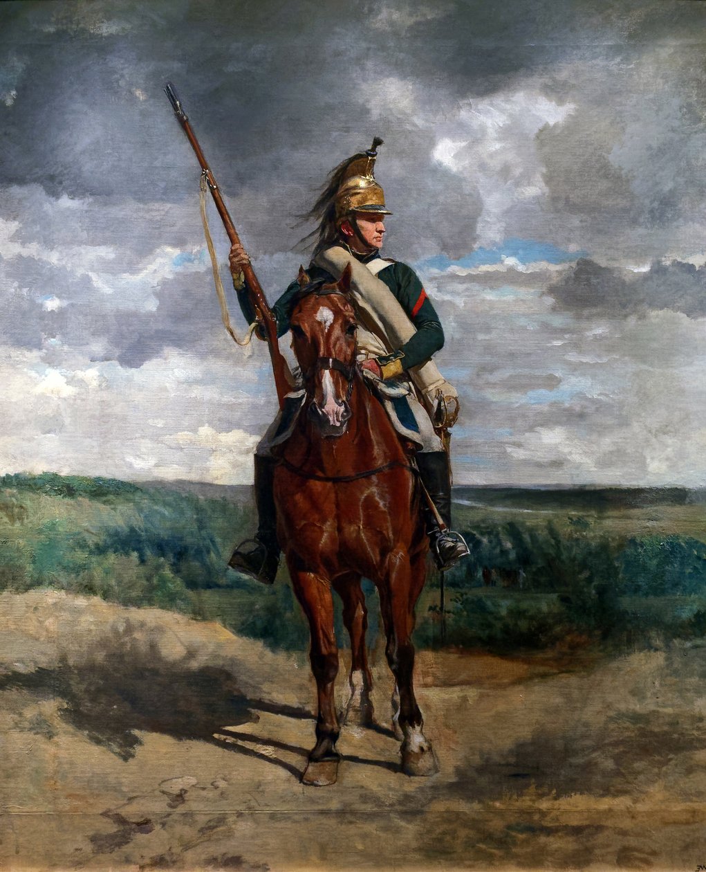 Smok na wsi, ok. 1876 (olej na płótnie) autorstwa Jean Louis Ernest Meissonier