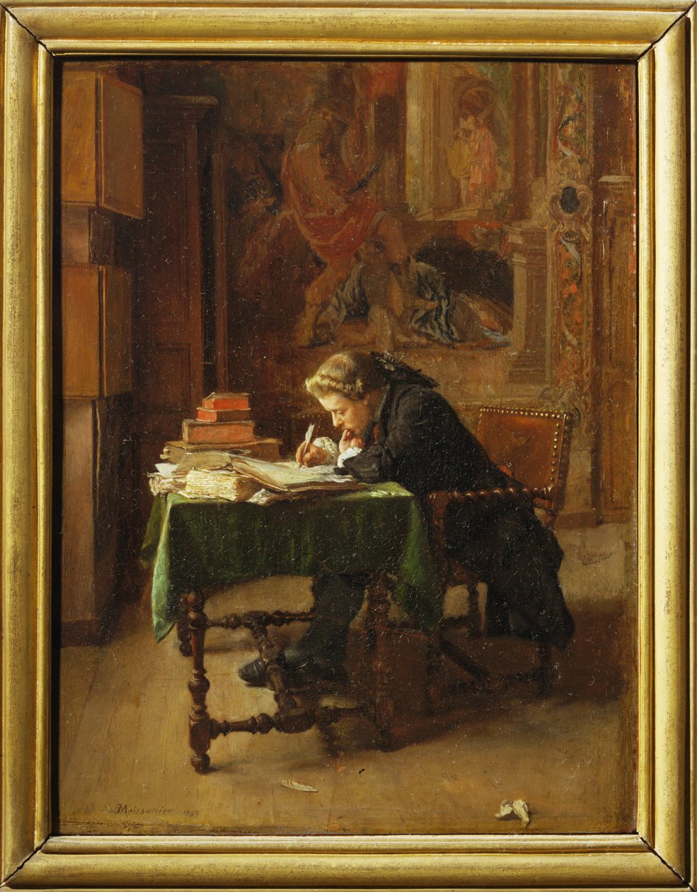 Jeune homme travaillant - Młody mężczyzna pracujący ... autorstwa Jean Louis Ernest Meissonier