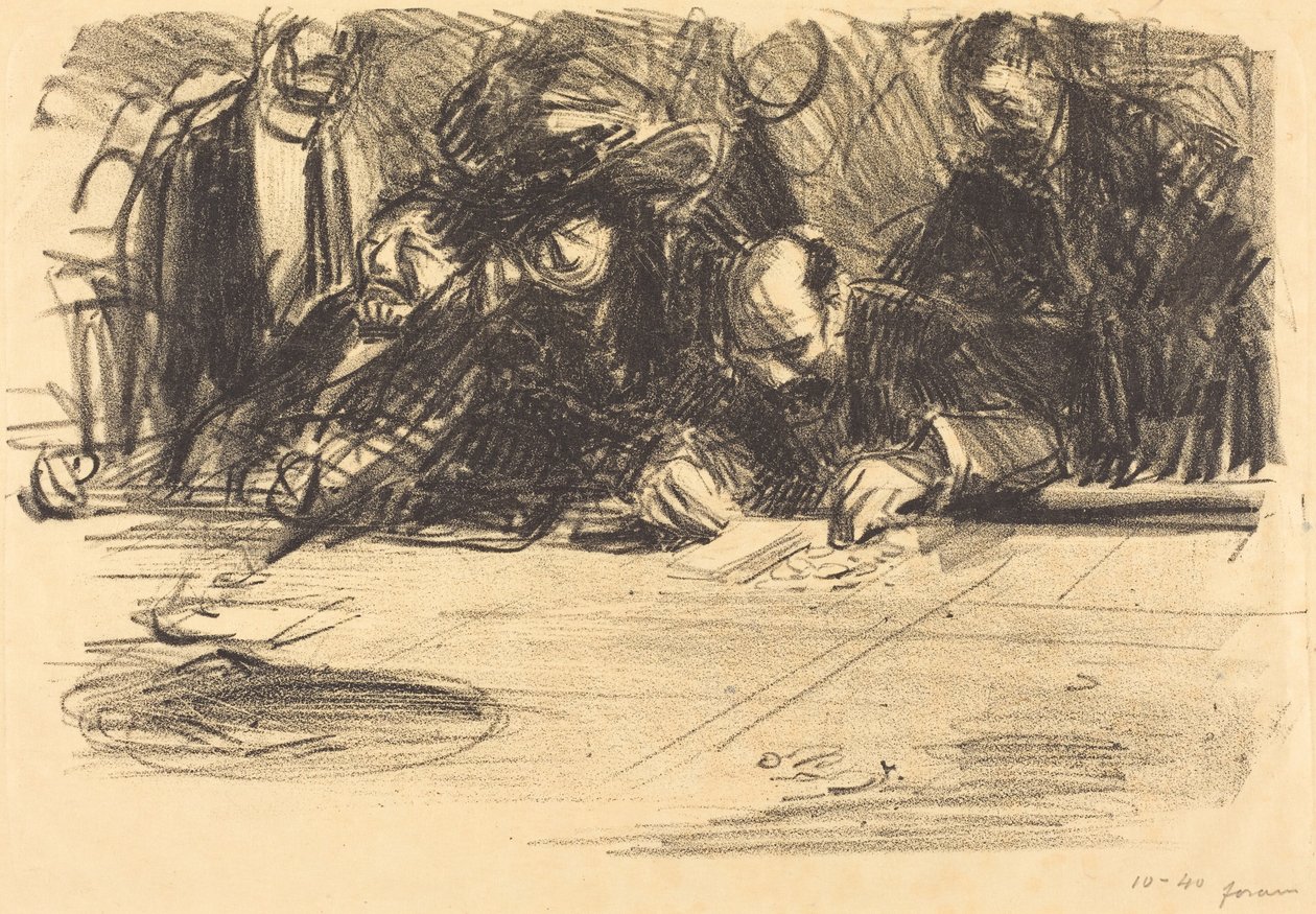 Przy stole do gry autorstwa Jean-Louis Forain