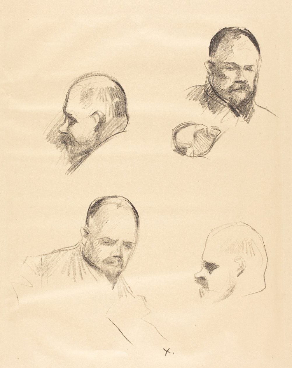 Ambroise Vollard, cztery szkice autorstwa Jean-Louis Forain