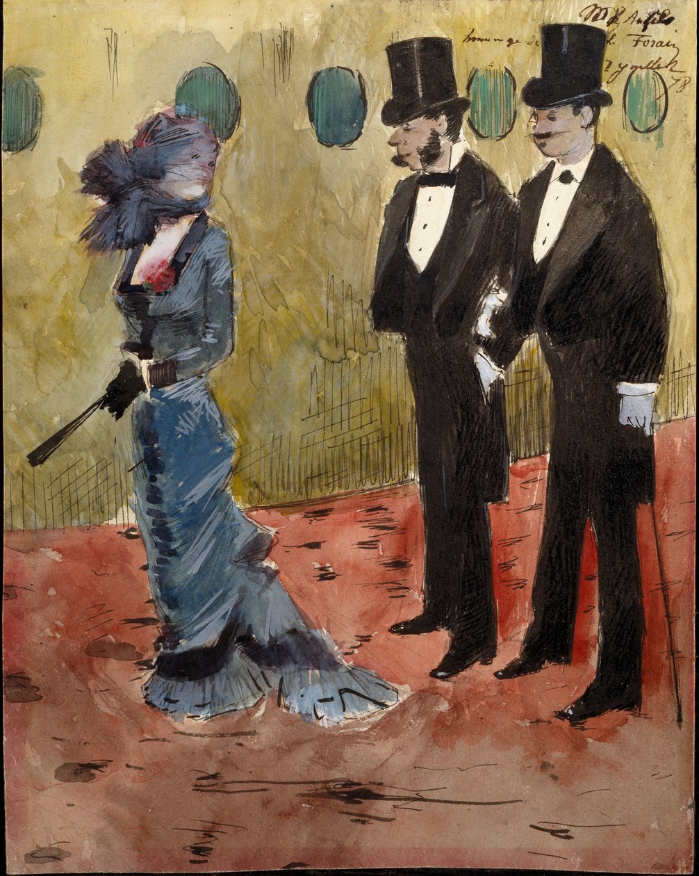 W teatrze autorstwa Jean-Louis Forain