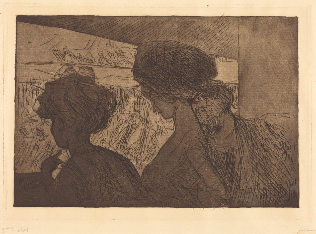 Wanna w teatrze (Lower Box at the Theater) autorstwa Jean-Louis Forain