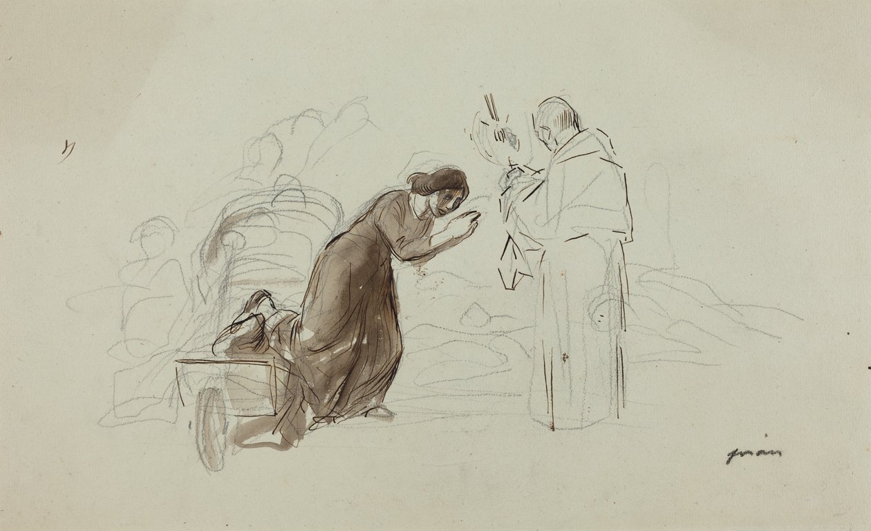 Błogosławieństwo w Lourdes autorstwa Jean-Louis Forain