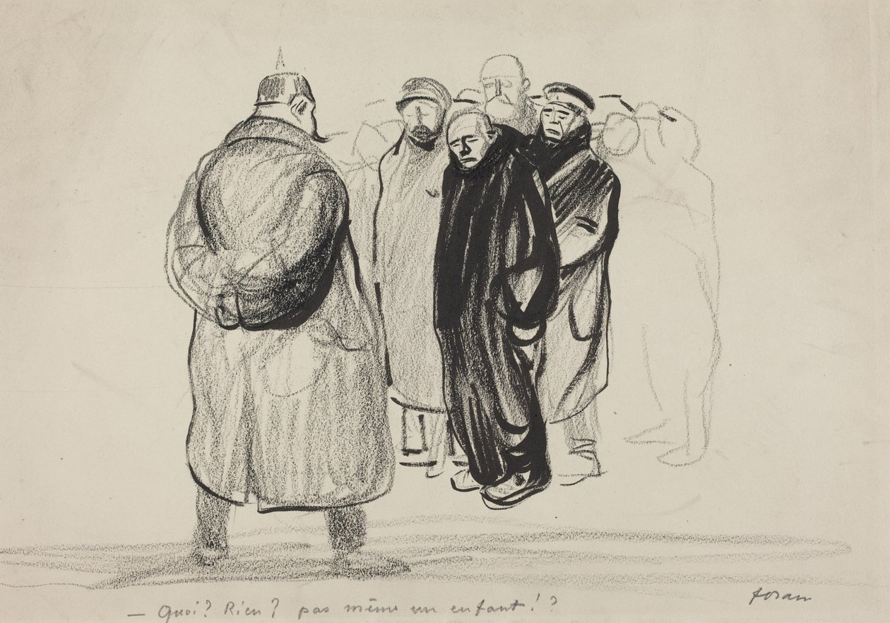 Z pustymi rękami – załoga zeppelina autorstwa Jean-Louis Forain