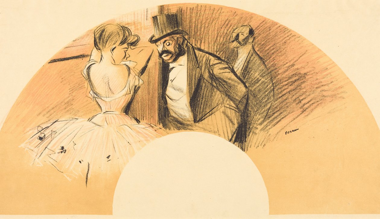 Wachlarz (na bal Gavarni) autorstwa Jean-Louis Forain