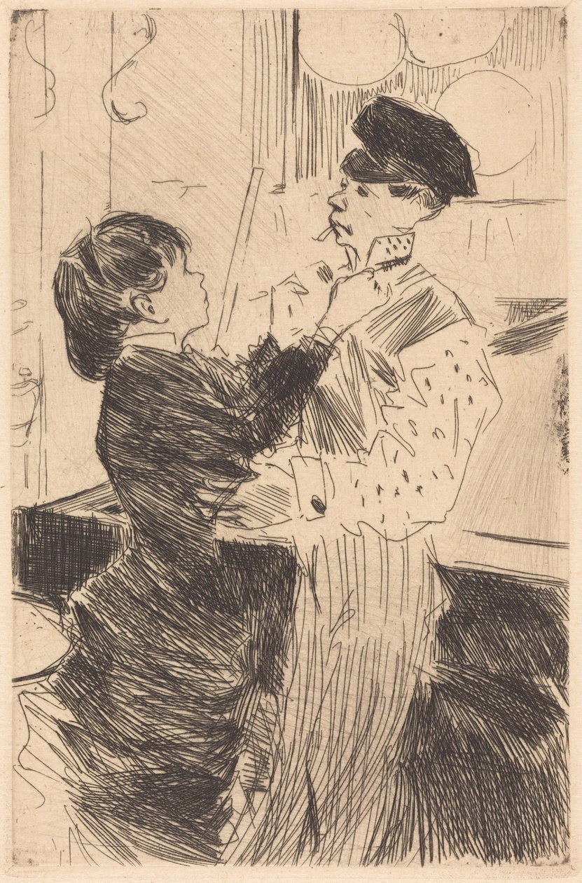 Wiązanie krawata autorstwa Jean-Louis Forain