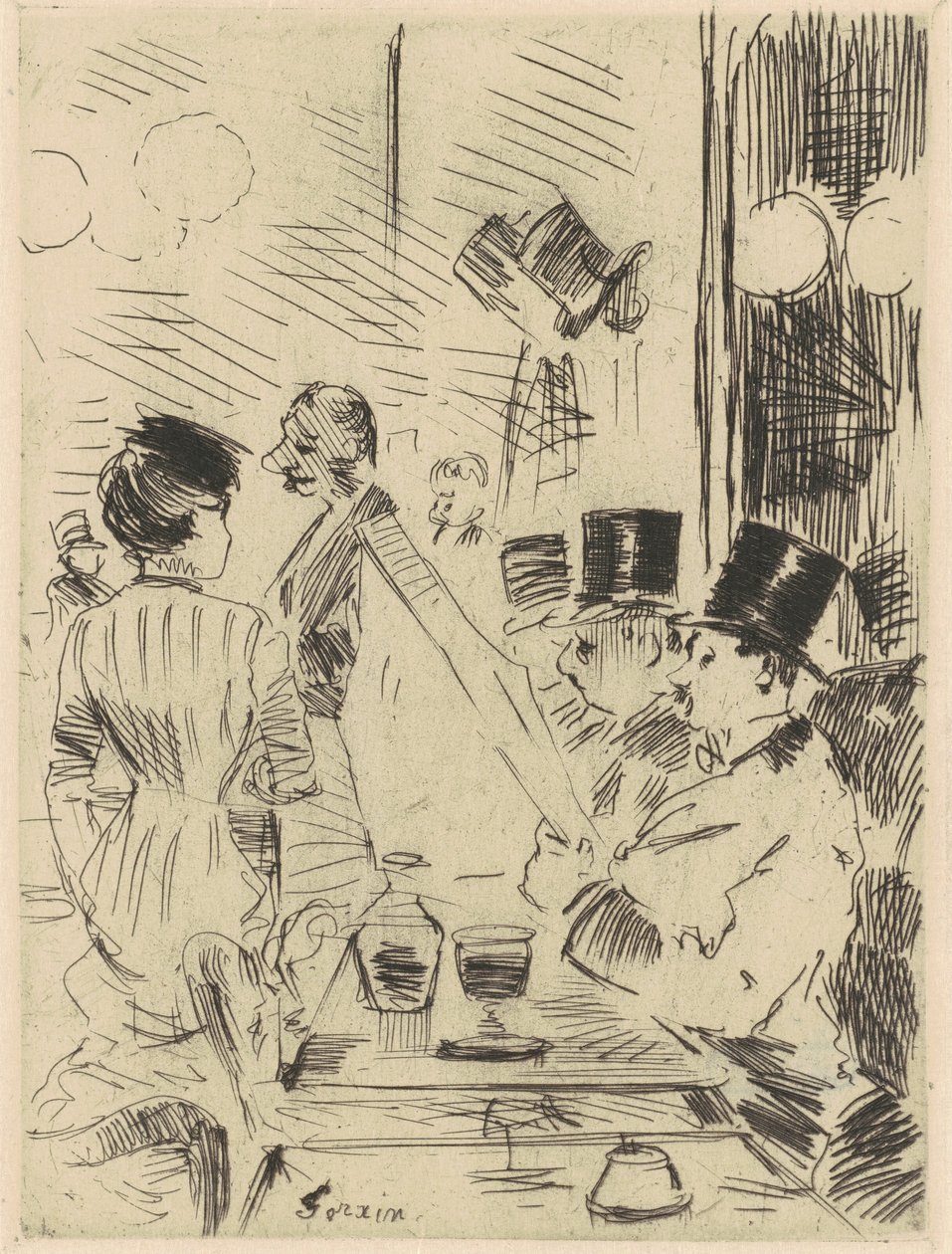 Kawiarnia autorstwa Jean-Louis Forain