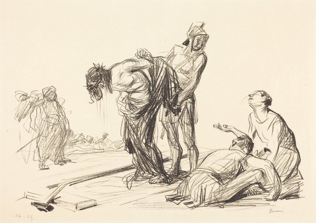 Chrystus pozbawiony szat (Christ Stripped of His Clothes) autorstwa Jean-Louis Forain