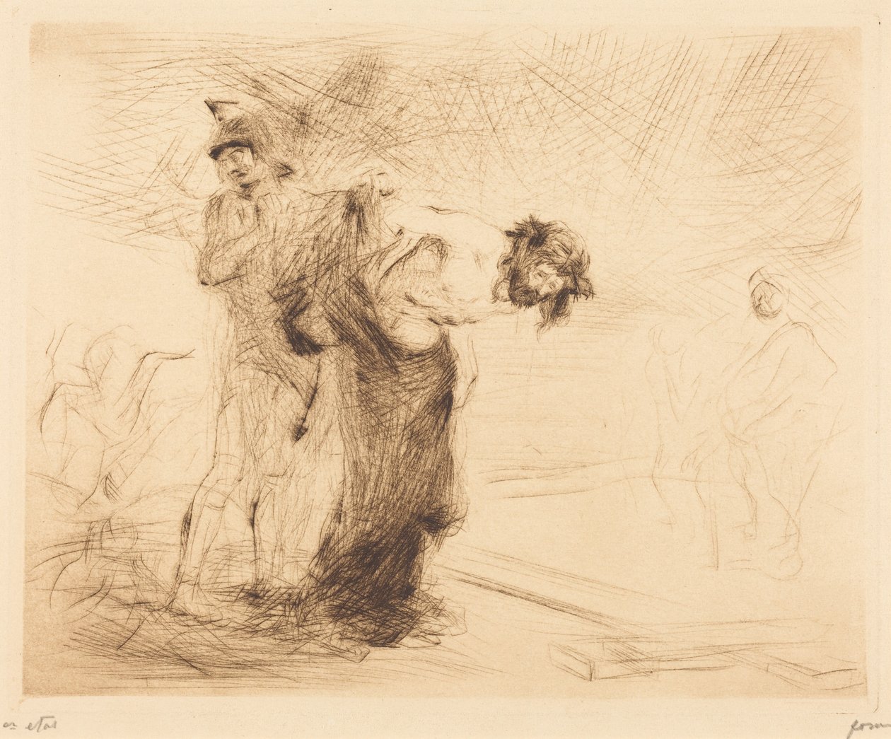 Chrystus pozbawiony szat (Christ Stripped of His Clothes) autorstwa Jean-Louis Forain