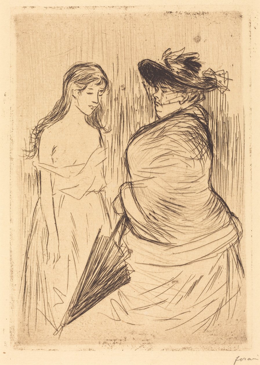 Handel białymi kobietami autorstwa Jean-Louis Forain