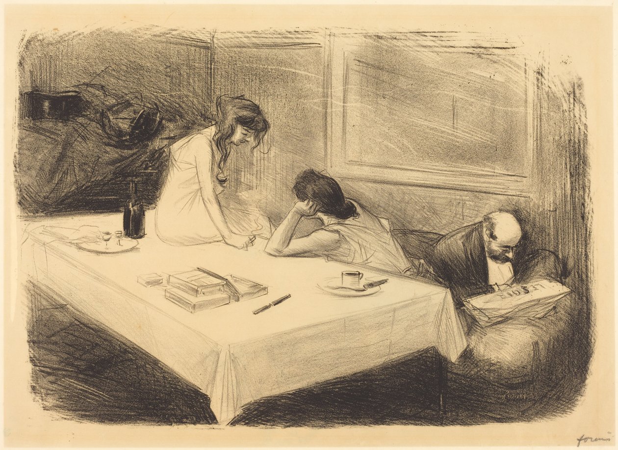 Prywatny pokój (pierwsza plansza) (The Private Room) (first plate) autorstwa Jean-Louis Forain