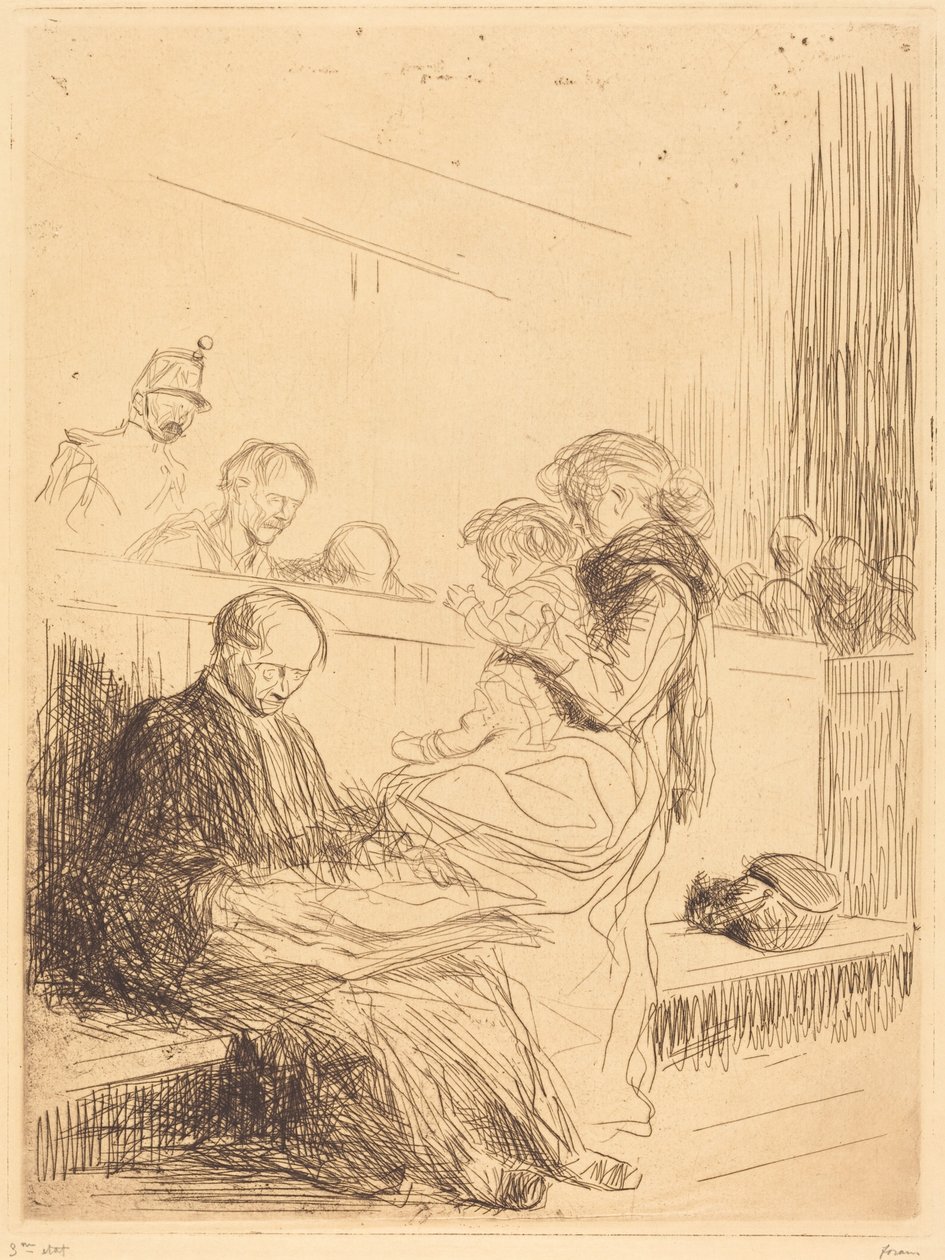 Oskarżony i dziecko autorstwa Jean-Louis Forain