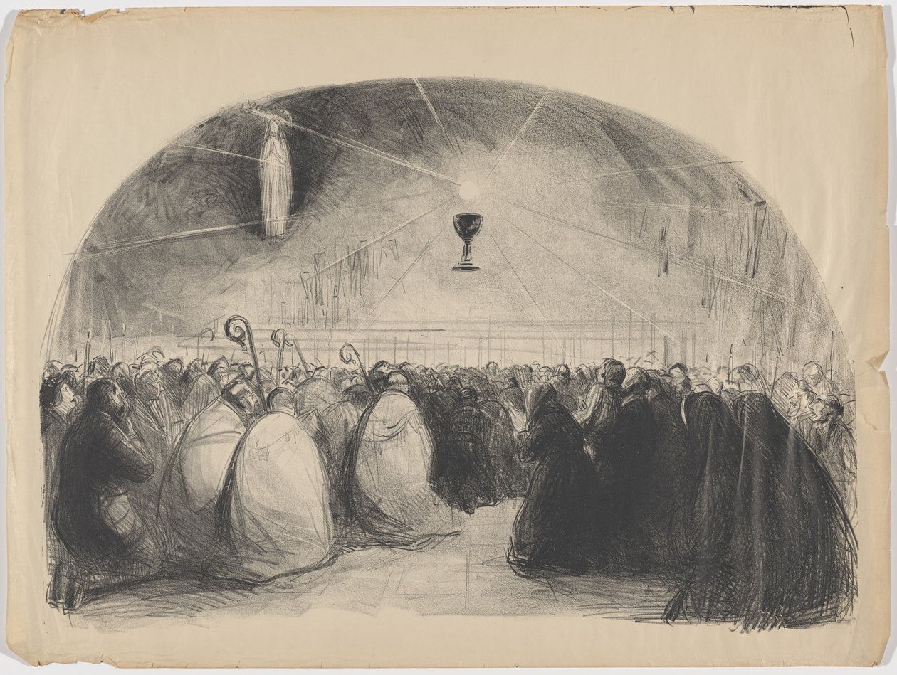 Lourdes, 1914, 25. Międzynarodowy Kongres Eucharystyczny autorstwa Jean-Louis Forain