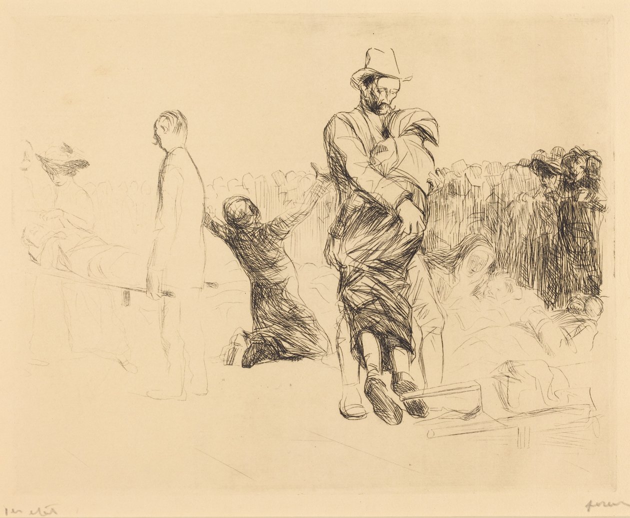 Lourdes, transport osób sparaliżowanych (Lourdes, Transport of the Paralyzed) autorstwa Jean-Louis Forain