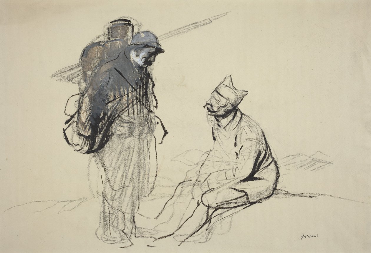 Rozmowa Poilu i Tommy’ego autorstwa Jean-Louis Forain