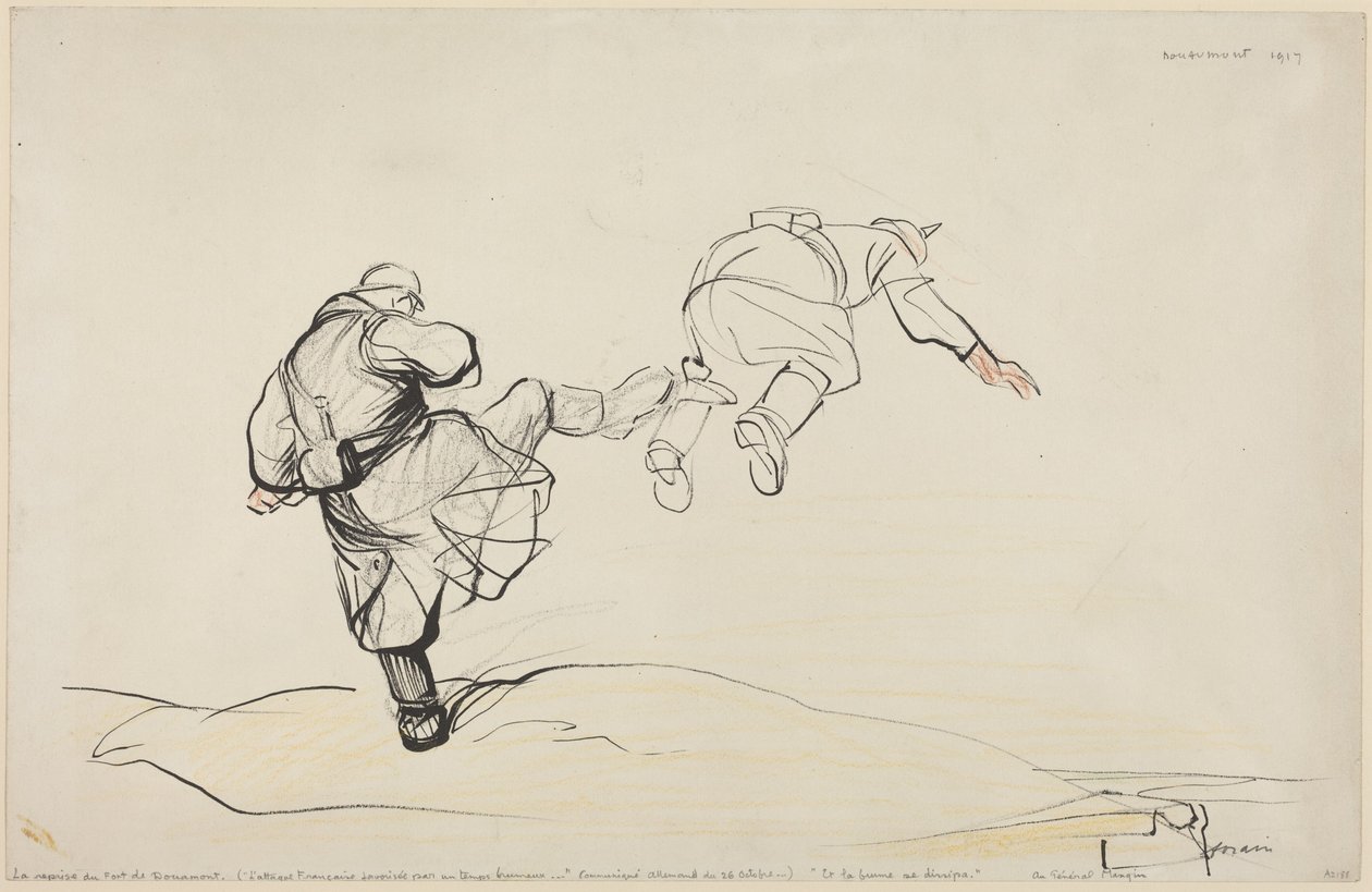 Zdobycie fortu Douaumont autorstwa Jean-Louis Forain