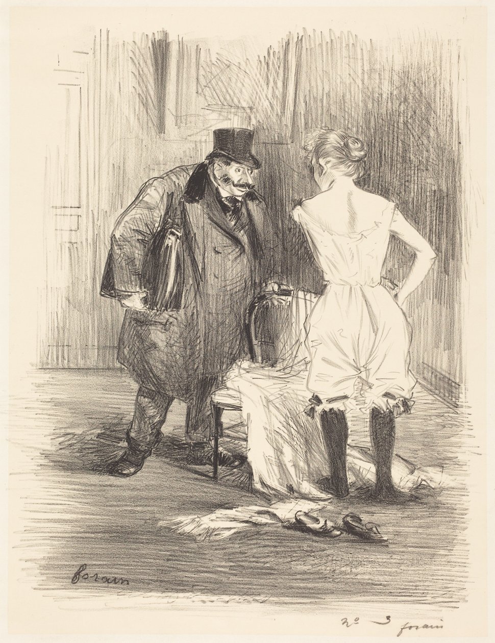 Napad (A Seizure) autorstwa Jean-Louis Forain