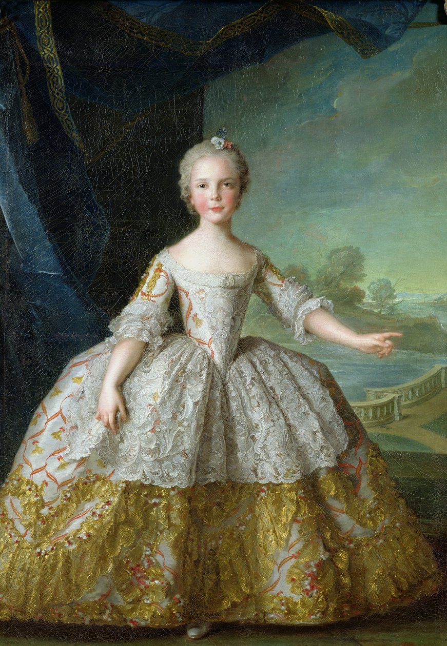 Infantka Isabelle de Bourbon-Parma (1741-63) 1749 (olej na płótnie) autorstwa Jean Marc Nattier