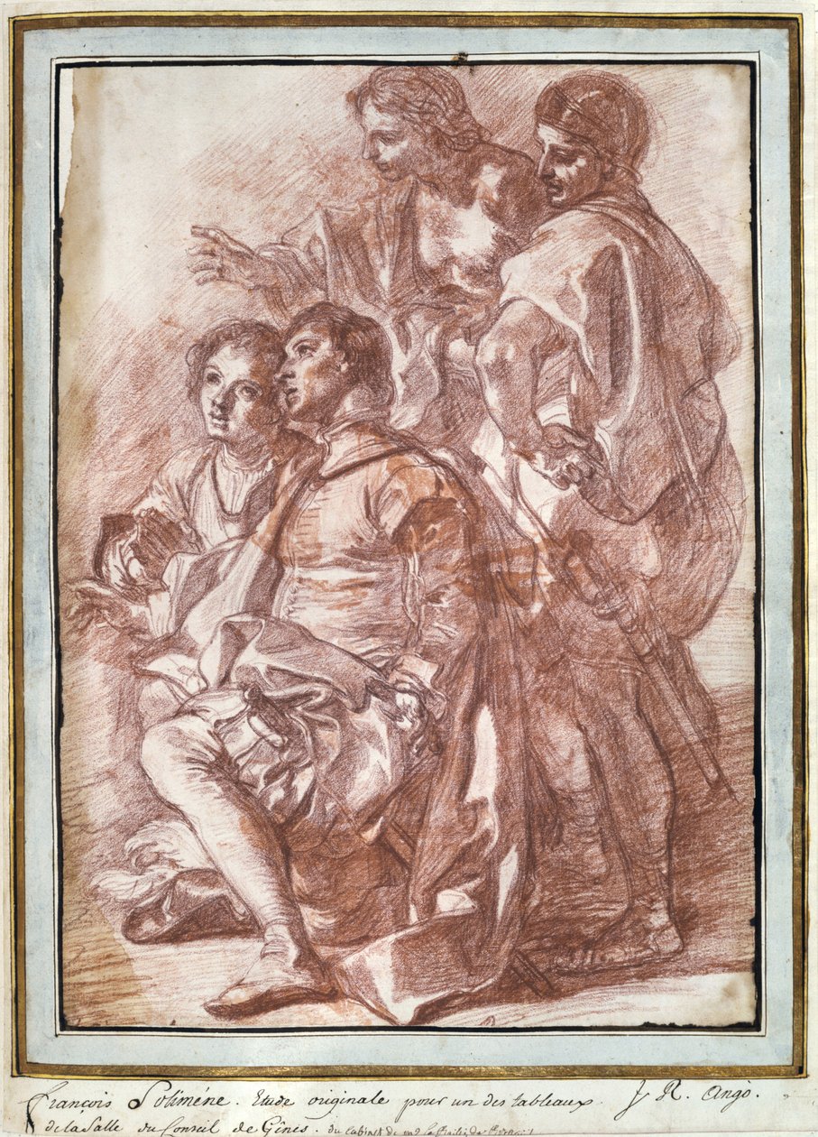 Krzysztof Kolumb lądujący w Ameryce 1494 (czerwona kredka) autorstwa Jean Robert Ango