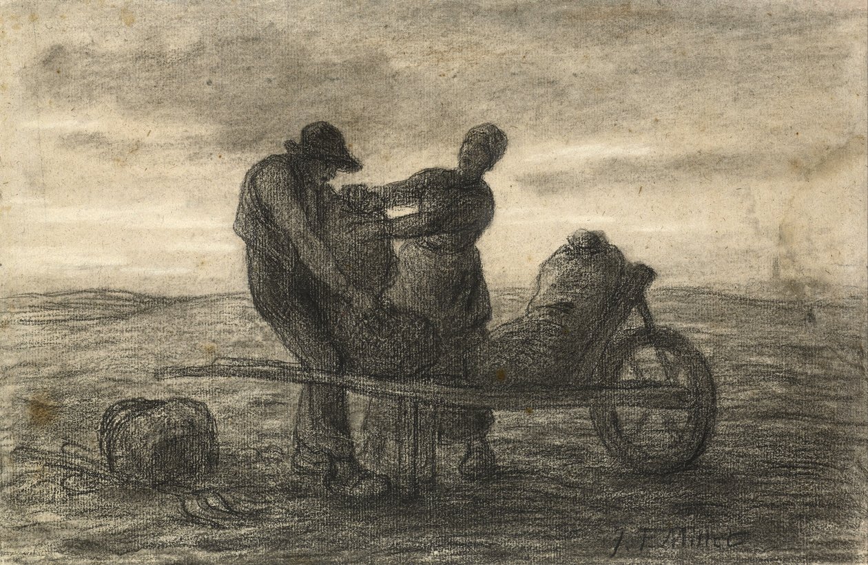 Zbiór ziemniaków autorstwa Jean Francois Millet