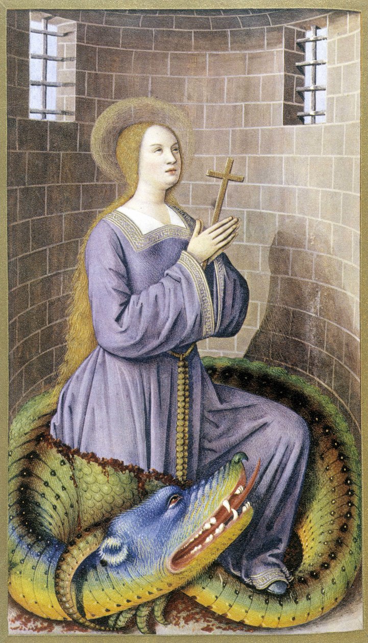 Święta Małgorzata, według Jeana Bourdichon, „Godziny Anny Bretanii” autorstwa Jean (after) Bourdichon
