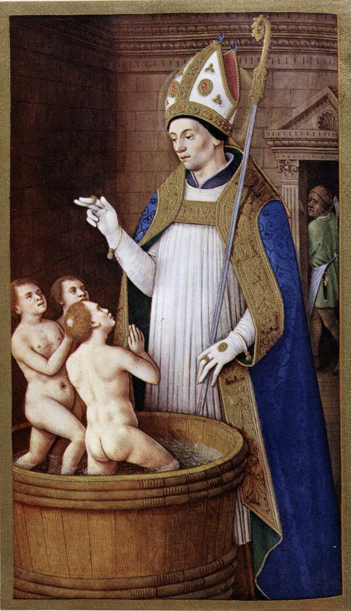 Święty Mikołaj według Jeana Bourdichon autorstwa Jean (after) Bourdichon