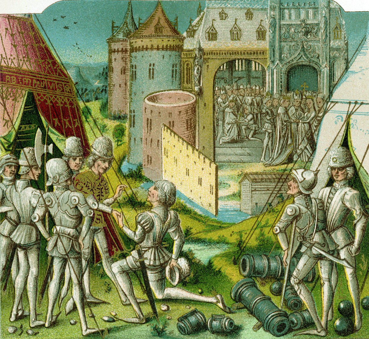 Markiz markiza Zygmunta Brandenburga (lub Luksemburga, cesarza Świętego Rzymu) autorstwa Jean (after) Froissart