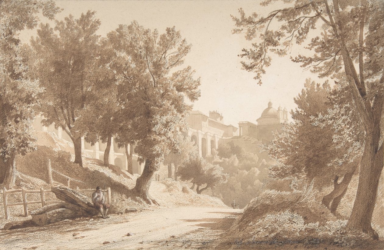 Widok Ariccia, 1853. autorstwa Jean Achille Benouville