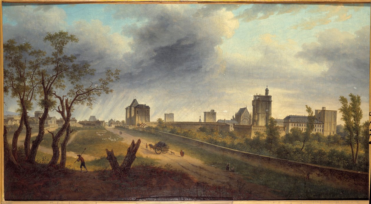 Widok zamku Vincennes Obraz Adriena Guigneta (1816-1854) autorstwa Jean Adrien Guignet
