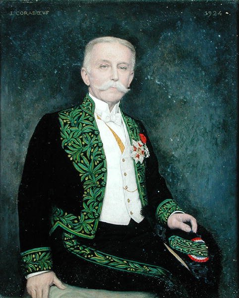Portret Rene Bazina (1853-1932) 1924 (olej na płótnie) autorstwa Jean Alexandre Coraboeuf