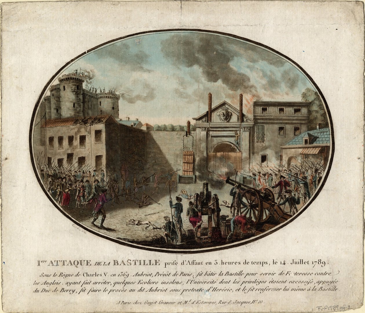 Szturm na Bastylię 14 lipca 1789, 1789 autorstwa Jean Alexis Cornu