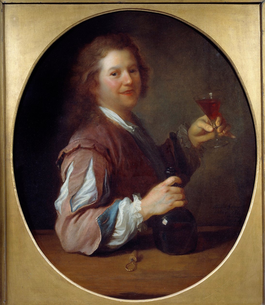 Portret artysty w pijaku Obraz Jeana Alexisa Grimou (1680-1740) 1724 nd. 1x0,85 m² autorstwa Jean Alexis Grimou