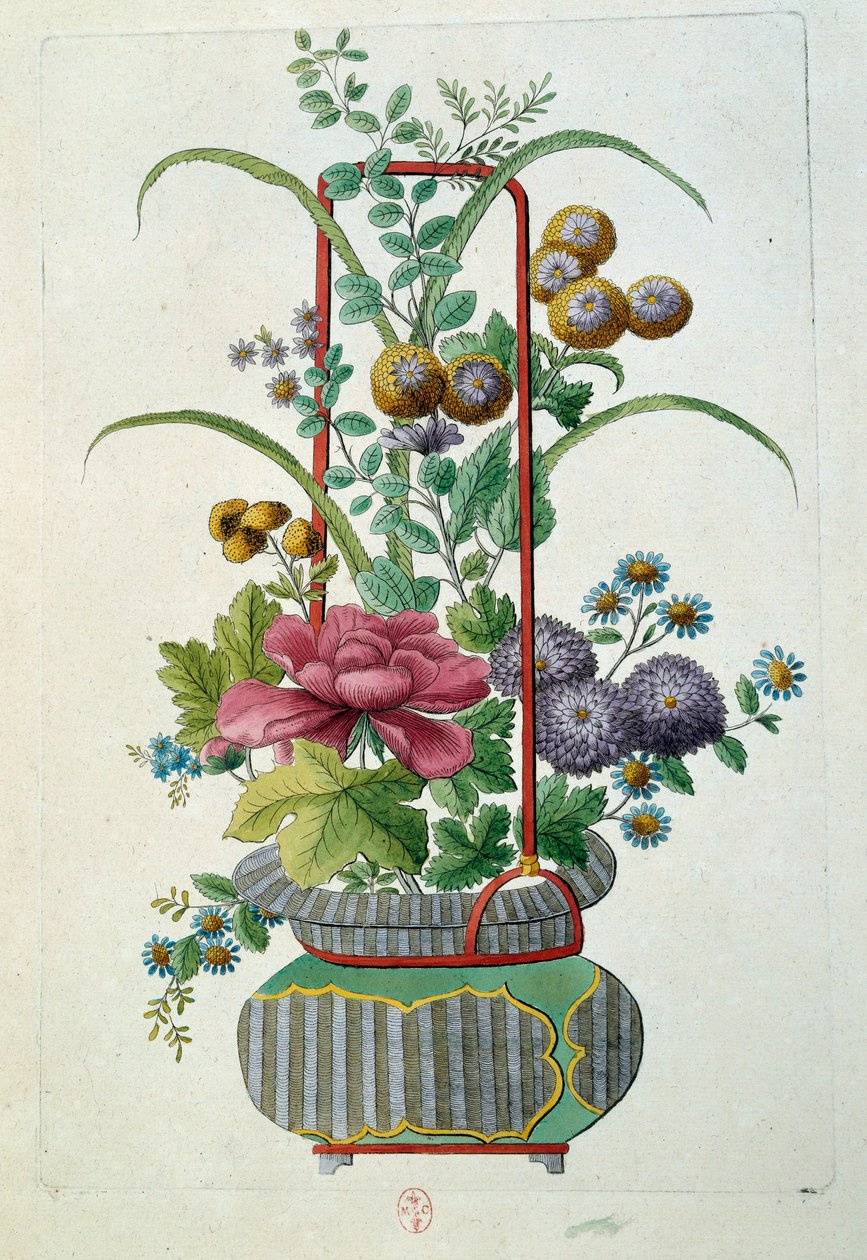 Doniczka. Grawerowanie przez Jean Antoine Fraisse (XVIII wiek) autorstwa Jean Antoine Fraisse