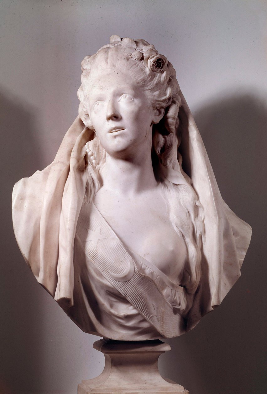 Popiersie Sophie Arnould (1740-1802) śpiewaczka reprezentowana w roli Iphigenie Sculpture Jean Antoine Houdon (1741-1828) 1775 Paryż, Musee du Louvre autorstwa Jean Antoine Houdon