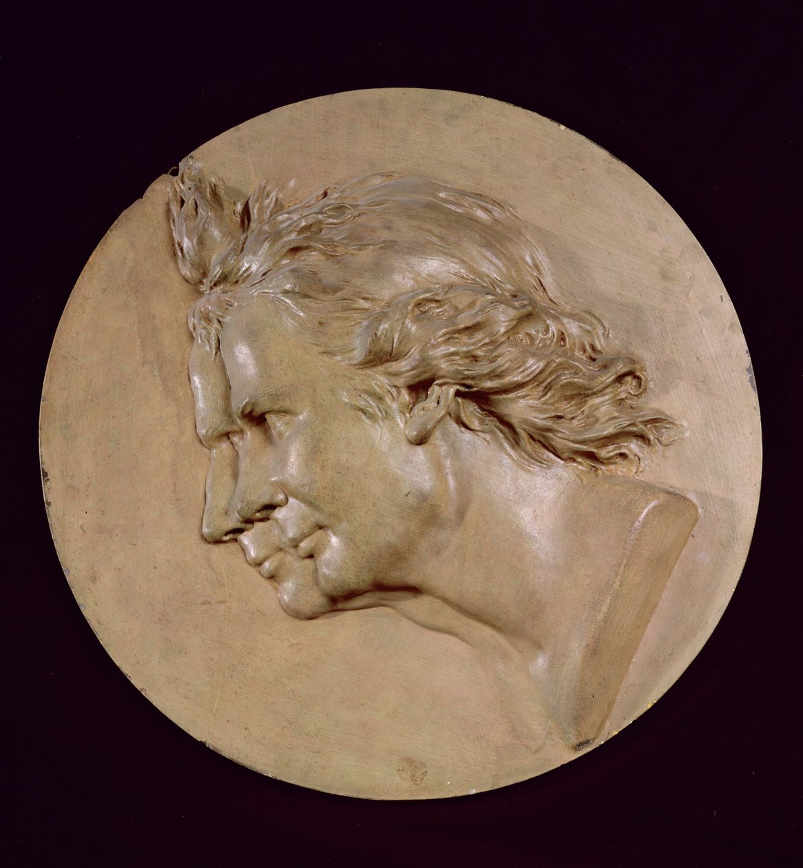 Medalion przedstawiający Józefa (1740-1810) i Etienne Montgolfier (1745-99) autorstwa Jean Antoine Houdon