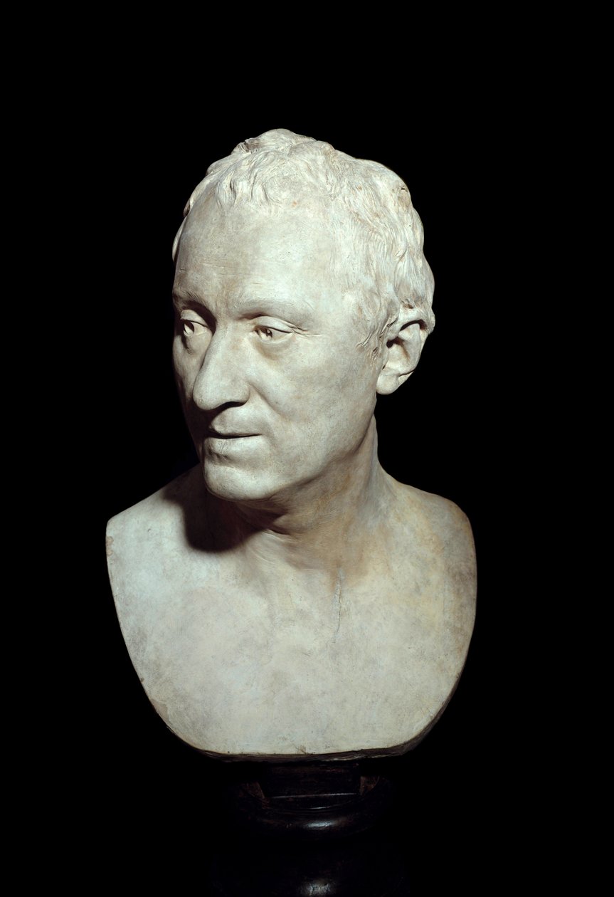 Popiersie z terakoty filozofa Denisa Diderota (1713-1784) Rzeźba Jean Antoine Houdona (1741-1828) 1771 Paryż, Musee du Louvre autorstwa Jean Antoine Houdon