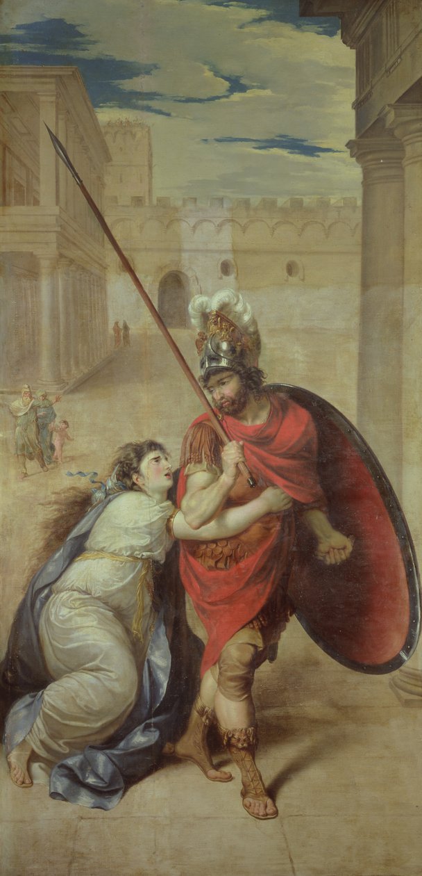 Pożegnanie Hektora z Andromachą autorstwa Jean Antoine Julien de Parme