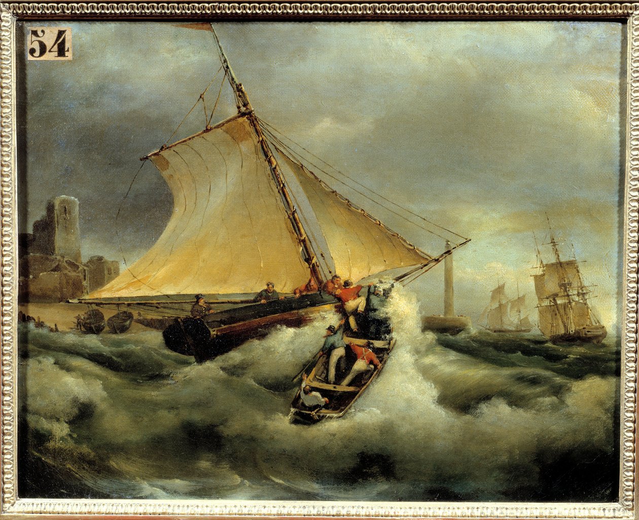 Zły czas. Obraz Theodore Gudin (1802-1880) autorstwa Jean Antoine Theodore Gudin