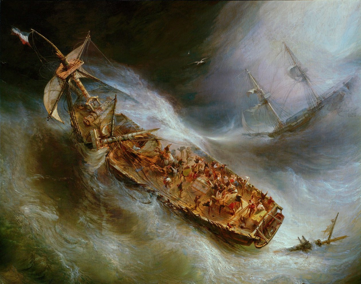 Traktat oddania od kapitana Desse z Bordeaux dla holenderskiego statku Columbus autorstwa Jean Antoine Theodore Gudin