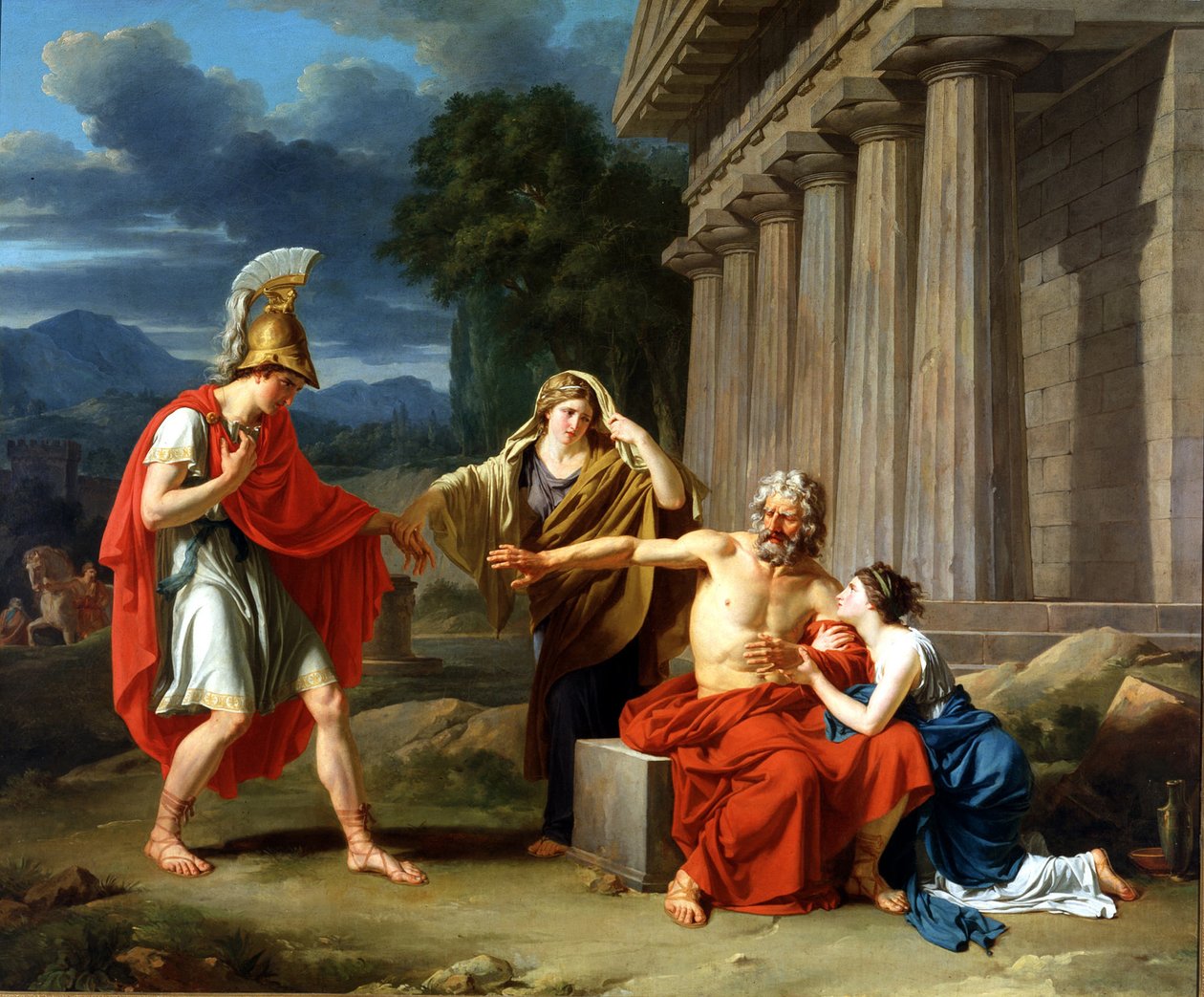 Edyp w Kolonos autorstwa Jean Antoine Théodore Giroust