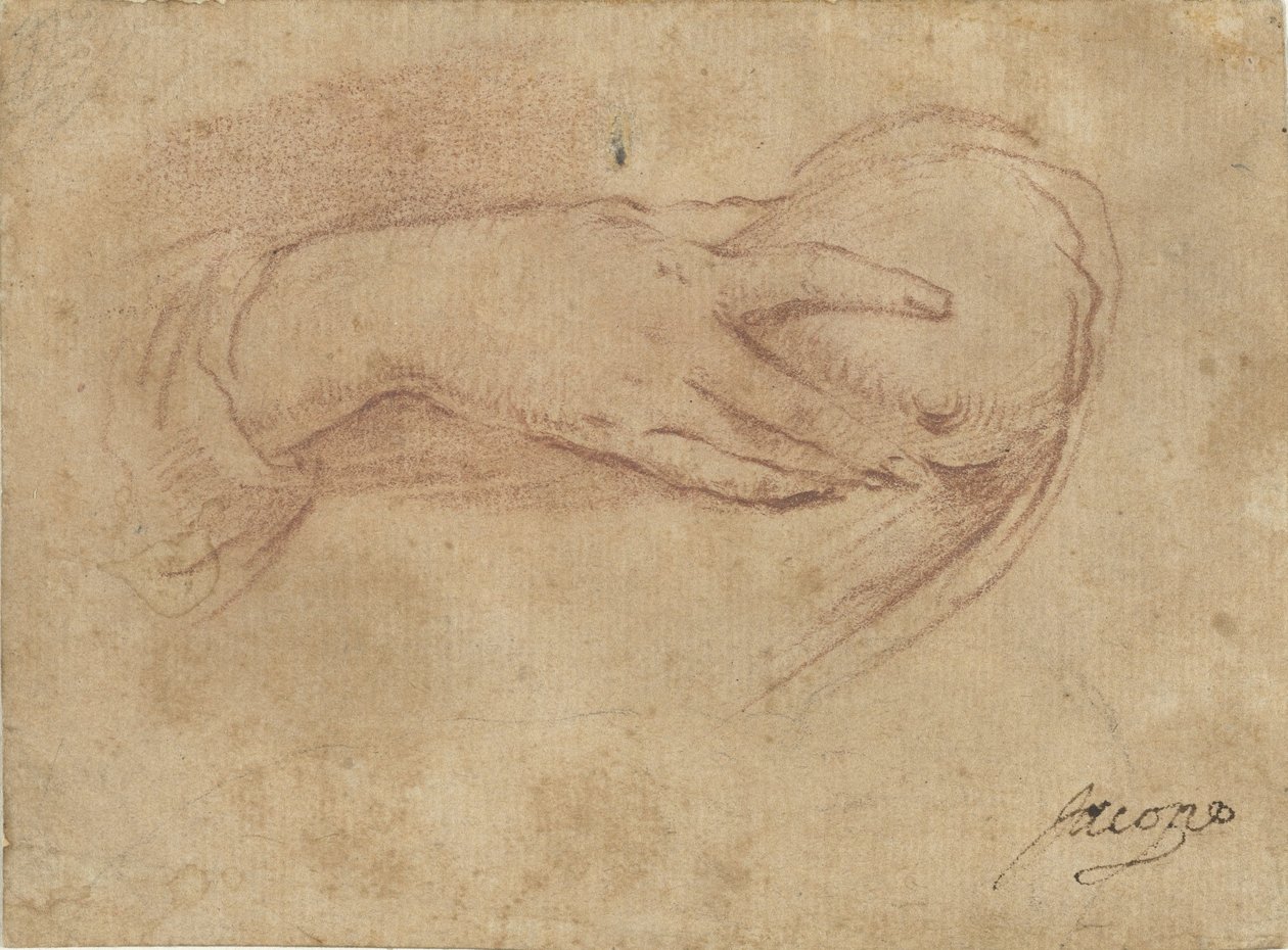 Ręka na piersi autorstwa Jean Antoine Watteau (rejected attribution)