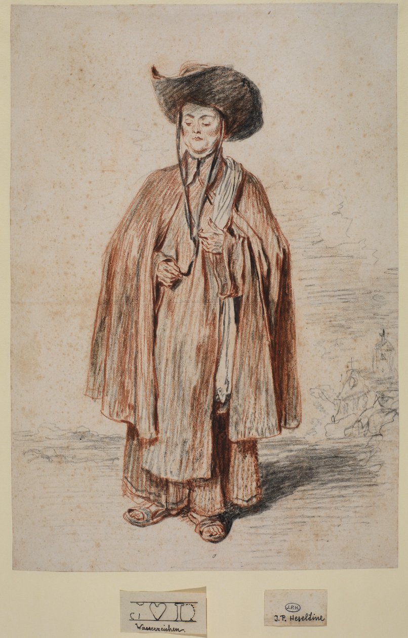 Karmelita, stojący, ok. 1715 r autorstwa Jean Antoine Watteau